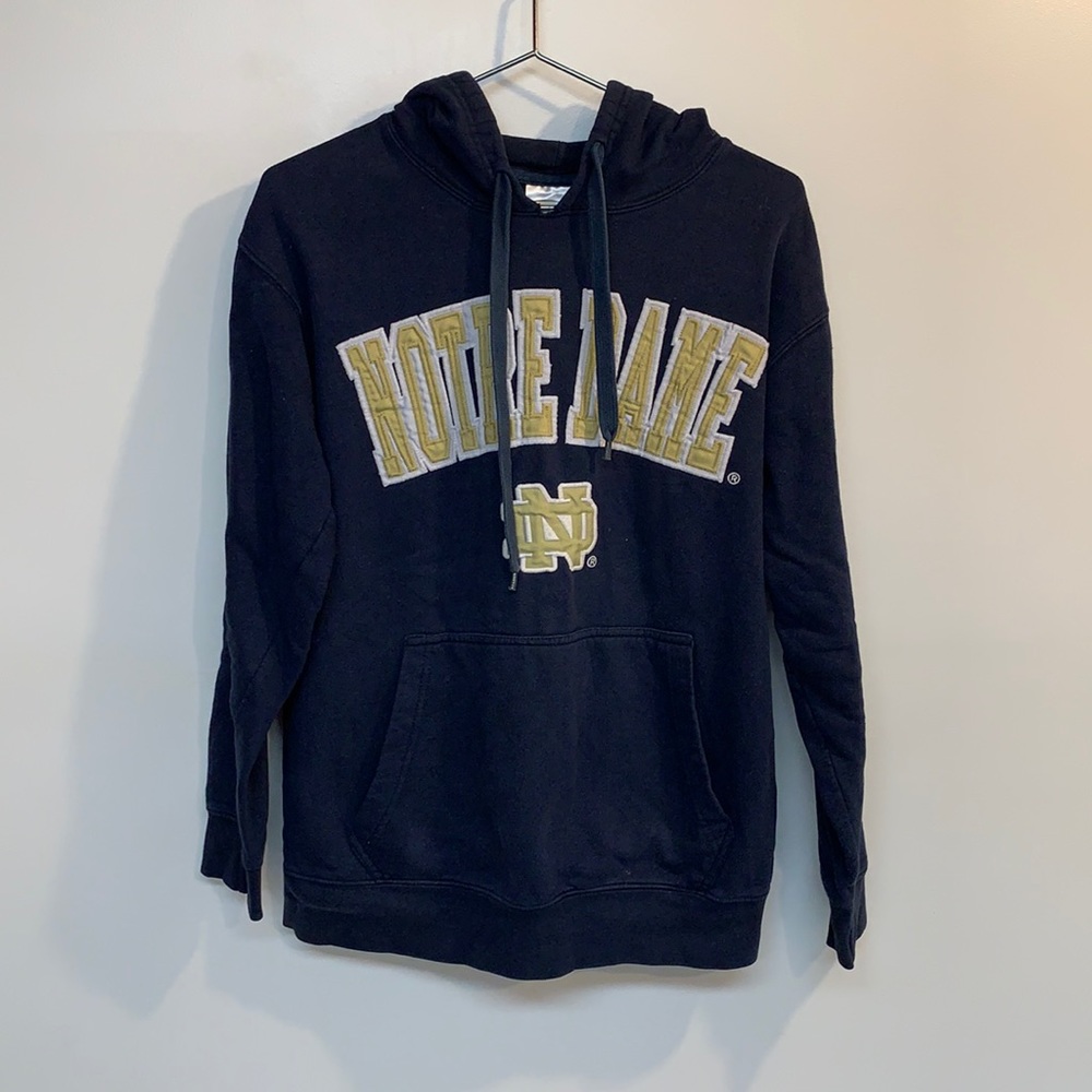 Norte Dame college hoodie size S navy blue/gold
